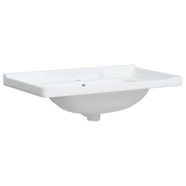 vidaXL Νιπτήρας Μπάνιου Ορθογώνιος Λευκός 81 x 48 x 23 εκ. Κεραμικός