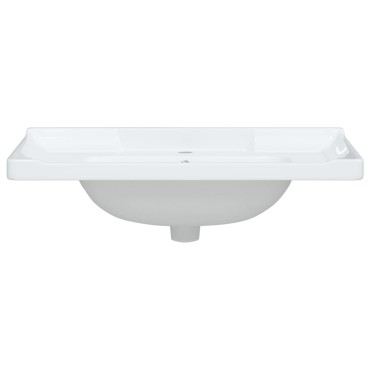 vidaXL Νιπτήρας Μπάνιου Ορθογώνιος Λευκός 81 x 48 x 23 εκ. Κεραμικός