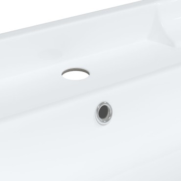 vidaXL Νιπτήρας Μπάνιου Ορθογώνιος Λευκός 81 x 48 x 23 εκ. Κεραμικός