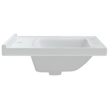 vidaXL Νιπτήρας Μπάνιου Ορθογώνιος Λευκός 61 x 48 x 19,5 εκ. Κεραμικός