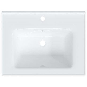 vidaXL Νιπτήρας Μπάνιου Ορθογώνιος Λευκός 61 x 48 x 19,5 εκ. Κεραμικός