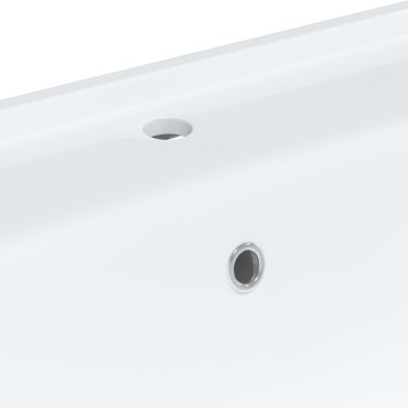 vidaXL Νιπτήρας Μπάνιου Ορθογώνιος Λευκός 61 x 48 x 19,5 εκ. Κεραμικός