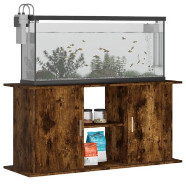 vidaXL Βάση Ενυδρείου Καπνιστή Δρυς 121x41x58 εκ. Επεξεργασμένο Ξύλο