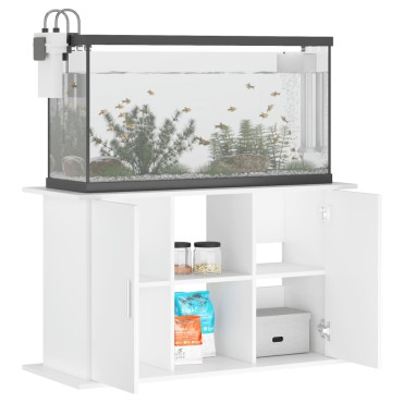 vidaXL Βάση Ενυδρείου Λευκή 101 x 41 x 58 εκ. από Επεξεργασμένο Ξύλο