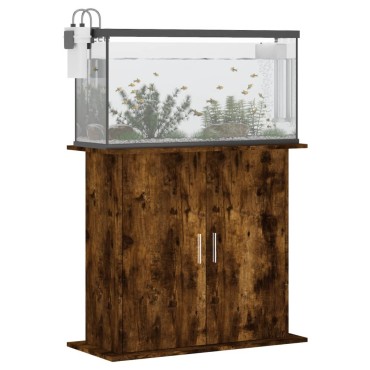 vidaXL Βάση Ενυδρείου Καπνιστή Δρυς 81x36x73 εκ. Επεξεργασμένο Ξύλο