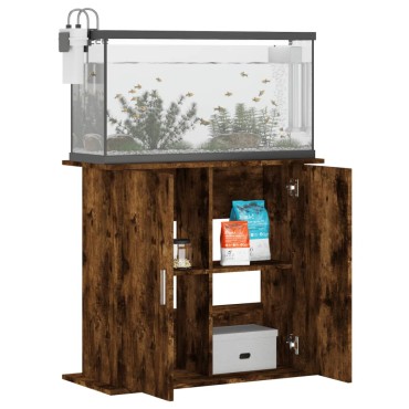 vidaXL Βάση Ενυδρείου Καπνιστή Δρυς 81x36x73 εκ. Επεξεργασμένο Ξύλο