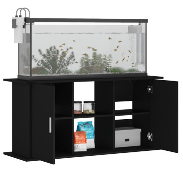 vidaXL Βάση Ενυδρείου Μαύρη 121 x 41 x 58 εκ. από Επεξεργασμένο Ξύλο