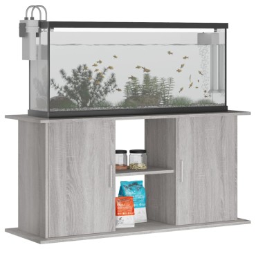 vidaXL Βάση Ενυδρείου Γκρι Sonoma 121x41x58 εκ. από Επεξεργασμένο Ξύλο