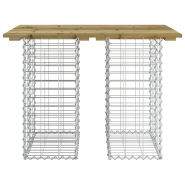 vidaXL Παγκάκι Κήπου Συρματοκιβώτιο 100x70x72cm Εμποτ. Ξύλο Πεύκου 1 τεμ.