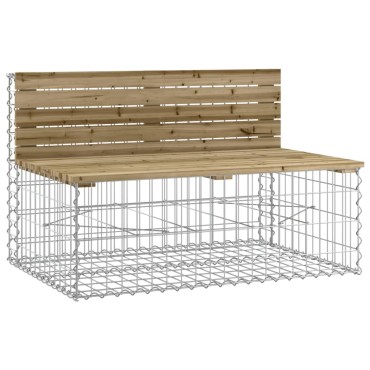 vidaXL Παγκάκι Κήπου Συρματοκιβώτιο 103x70x65cm Εμποτ. Ξύλο Πεύκου 1 τεμ.