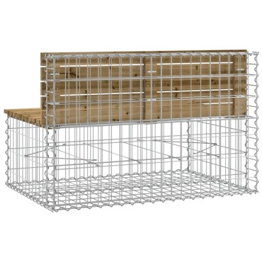 vidaXL Παγκάκι Κήπου Συρματοκιβώτιο 103x70x65cm Εμποτ. Ξύλο Πεύκου 1 τεμ.