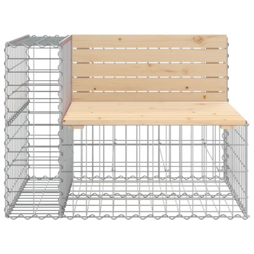 vidaXL Παγκάκι Κήπου Συρματοκιβώτιο 92x71x65,5cm Μασίφ Ξύλο Πεύκου 1 τεμ.