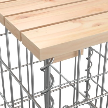 vidaXL Παγκάκι Κήπου Συρματοκιβώτιο 92x71x65,5cm Μασίφ Ξύλο Πεύκου 1 τεμ.