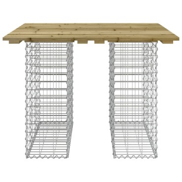 vidaXL Παγκάκι Κήπου Συρματοκιβώτιο 100x102x72cm Εμποτ. Ξύλο Πεύκου 1 τεμ.