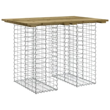 vidaXL Παγκάκι Κήπου Συρματοκιβώτιο 100x70x72cm Εμποτ. Ξύλο Πεύκου 1 τεμ.
