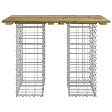 vidaXL Τραπέζι Κήπου με Συρματοκιβώτιο 100x70x72cm από Εμποτισμένο Ξύλο Πεύκου 1 τεμ.