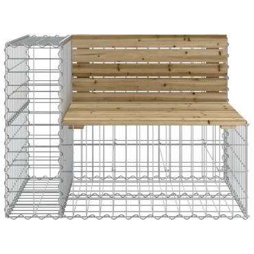 vidaXL Παγκάκι Κήπου Συρματοκιβώτιο 92x71x65,5cm Εμποτ. Ξύλο Πεύκου 1 τεμ.