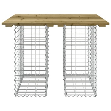 vidaXL Παγκάκι Κήπου Συρματοκιβώτιο 100x102x72cm Εμποτ. Ξύλο Πεύκου 1 τεμ.
