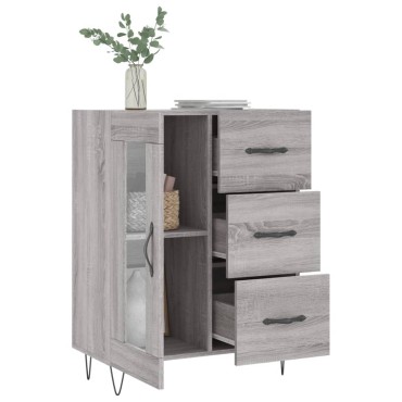 vidaXL Ντουλάπι Γκρι Sonoma 69,5x34x90cm από Επεξεργασμένο Ξύλο 1 τεμ.
