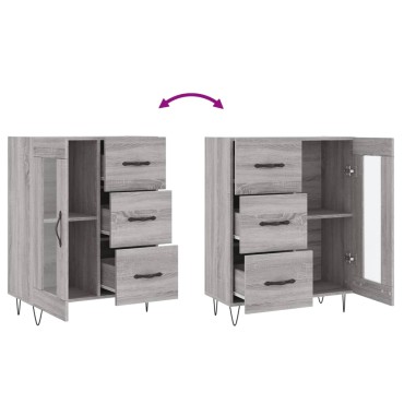 vidaXL Ντουλάπι Γκρι Sonoma 69,5x34x90cm από Επεξεργασμένο Ξύλο 1 τεμ.