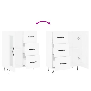 vidaXL Ντουλάπι Λευκό 69,5x34x90cm από Επεξεργασμένο Ξύλο 1 τεμ.