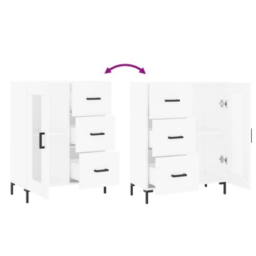 vidaXL Ντουλάπι Λευκό 69,5x34x90cm από Επεξεργασμένο Ξύλο 1 τεμ.