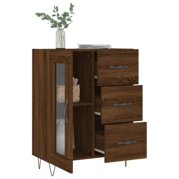 vidaXL Ντουλάπι Καφέ Δρυς 69,5x34x90cm Επεξεργασμένο Ξύλο 1 τεμ.