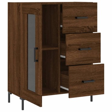 vidaXL Ντουλάπι Καφέ Δρυς 69,5x34x90cm Επεξεργασμένο Ξύλο 1 τεμ.