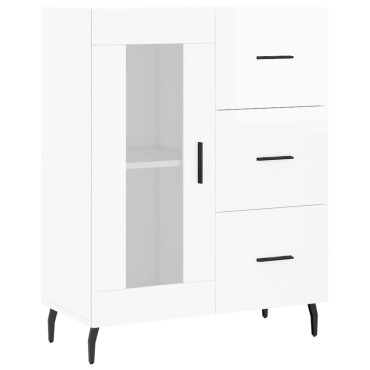 vidaXL Ντουλάπι Γυαλιστερό Λευκό 69,5x34x90cm Επεξεργασμένο Ξύλο 1 τεμ.