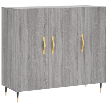 vidaXL Ντουλάπι Γκρι Sonoma 90x34x80cm από Επεξεργασμένο Ξύλο 1 τεμ.
