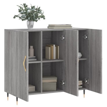 vidaXL Ντουλάπι Γκρι Sonoma 90x34x80cm από Επεξεργασμένο Ξύλο 1 τεμ.