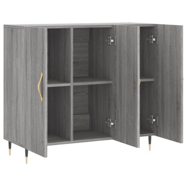 vidaXL Ντουλάπι Γκρι Sonoma 90x34x80cm από Επεξεργασμένο Ξύλο 1 τεμ.