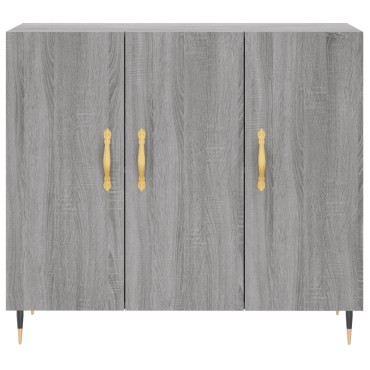 vidaXL Ντουλάπι Γκρι Sonoma 90x34x80cm από Επεξεργασμένο Ξύλο 1 τεμ.
