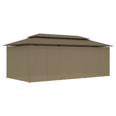 vidaXL Κιόσκι με Κουρτίνες Taupe 600 x 298 x 270 εκ. 180 γρ./μ²