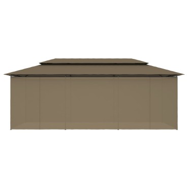 vidaXL Κιόσκι με Κουρτίνες Taupe 600 x 298 x 270 εκ. 180 γρ./μ²