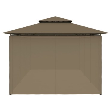 vidaXL Κιόσκι με Κουρτίνες Taupe 600 x 298 x 270 εκ. 180 γρ./μ²