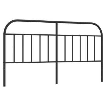 vidaXL Κεφαλάρι Μαύρο Μεταλλικό 166x3x100cm 1 τεμ.