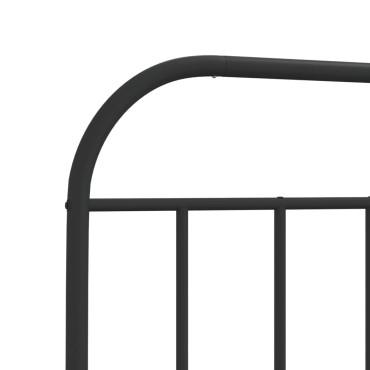 vidaXL Κεφαλάρι Μαύρο Μεταλλικό 166x3x100cm 1 τεμ.
