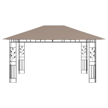 vidaXL Κιόσκι με Αντικουνουπικό Δίχτυ Taupe 4x3x2,73 μ. / 180 γρ./μ²