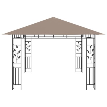 vidaXL Κιόσκι με Αντικουνουπικό Δίχτυ Taupe 4x3x2,73 μ. / 180 γρ./μ²