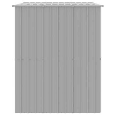vidaXL Σπιτάκι Σκύλου με Οροφή Αν. Γκρι 214x153x181 εκ Γαλβαν. Χάλυβας