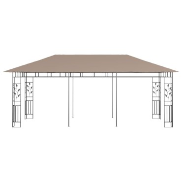 vidaXL Κιόσκι με Αντικουνουπικό Δίχτυ Taupe 6x3x2,73 μ. / 180 γρ./μ²