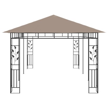 vidaXL Κιόσκι με Αντικουνουπικό Δίχτυ Taupe 6x3x2,73 μ. / 180 γρ./μ²