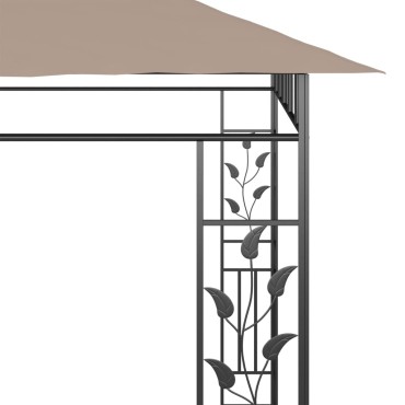 vidaXL Κιόσκι με Αντικουνουπικό Δίχτυ Taupe 6x3x2,73 μ. / 180 γρ./μ²