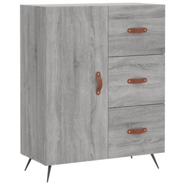 vidaXL Ντουλάπι Γκρι Sonoma 69,5x34x180cm Επεξεργασμένο Ξύλο 1 τεμ.