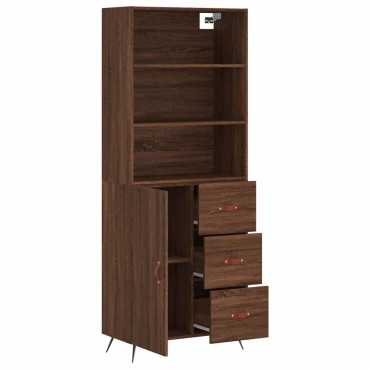 vidaXL Ντουλάπι Καφέ Δρυς 69,5x34x180cm από Επεξεργασμένο Ξύλο 1 τεμ.