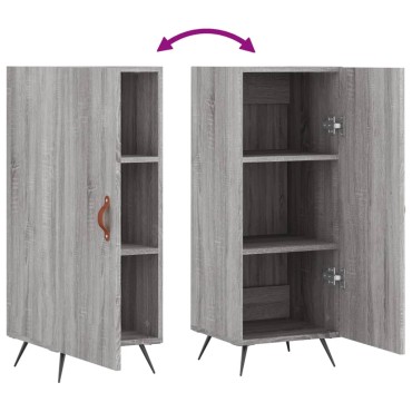 vidaXL Ντουλάπι Γκρι Sonoma 34,5x34x90cm από Επεξεργασμένο Ξύλο 1 τεμ.