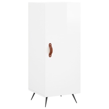 vidaXL Ντουλάπι Γυαλιστερό Λευκό 34,5x34x90cm Επεξεργασμένο Ξύλο 1 τεμ.