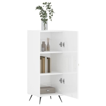 vidaXL Ντουλάπι Γυαλιστερό Λευκό 34,5x34x90cm Επεξεργασμένο Ξύλο 1 τεμ.