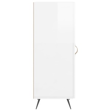 vidaXL Ντουλάπι Γυαλιστερό Λευκό 34,5x34x90cm Επεξεργασμένο Ξύλο 1 τεμ.